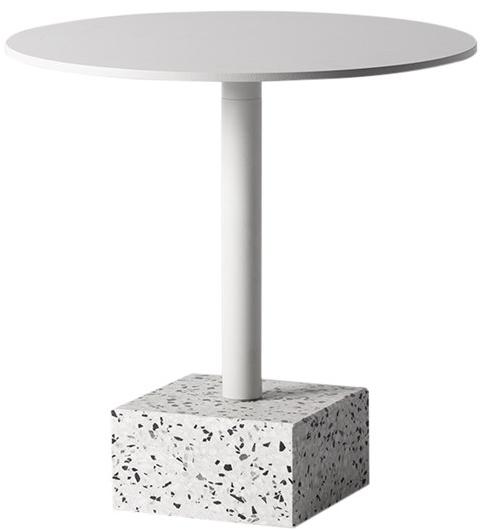 Bentu Design Круглый журнальный столик из венецианского терраццо со стальной столешницей Ding C240442-c240552  - Вид №1