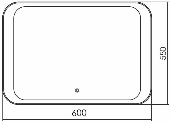 260550 Зеркало Modern 600*550 с сенсорным выключателем Grossman - Вид №1