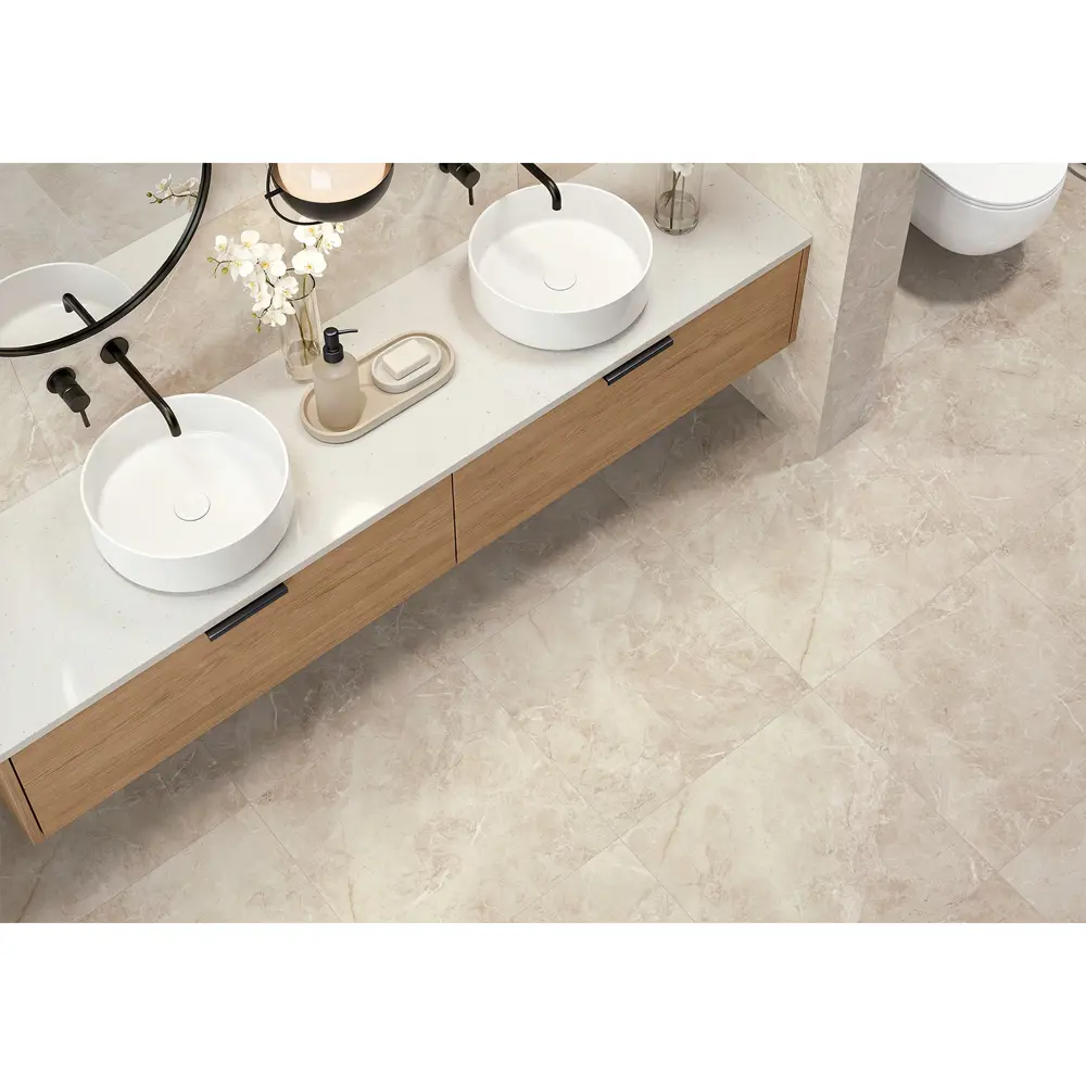 Глазурованный керамогранит Alma Ceramica Diva 04 60x60 см 1.8 м² лаппатированный цвет бежевый 89458935 STLM-2019706