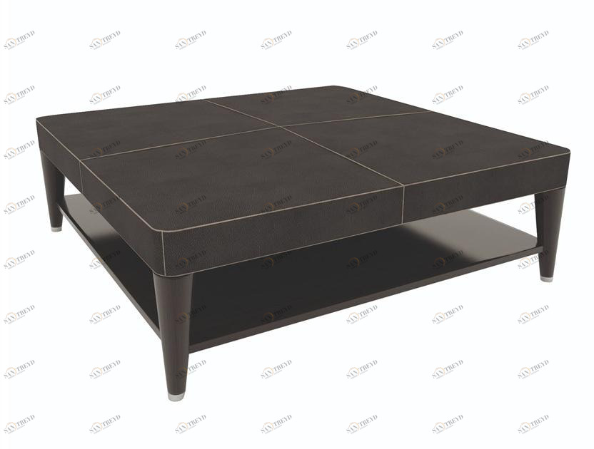 SELVA Низкий квадратный кожаный журнальный столик Gatsby 3645