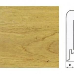Плинтус Ashton Шпонированный Дуб (Гладкая) 2400х83 мм.