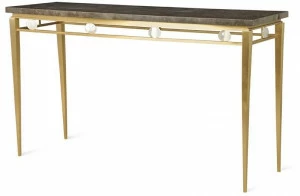 JOSÉ LEITE DE CASTRO Прямоугольная консоль из латуни и мрамора Wintour 12006447