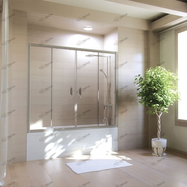 200X150GV501 Душевое ограждения на борт вынны GUTEWETTER Германия Slim