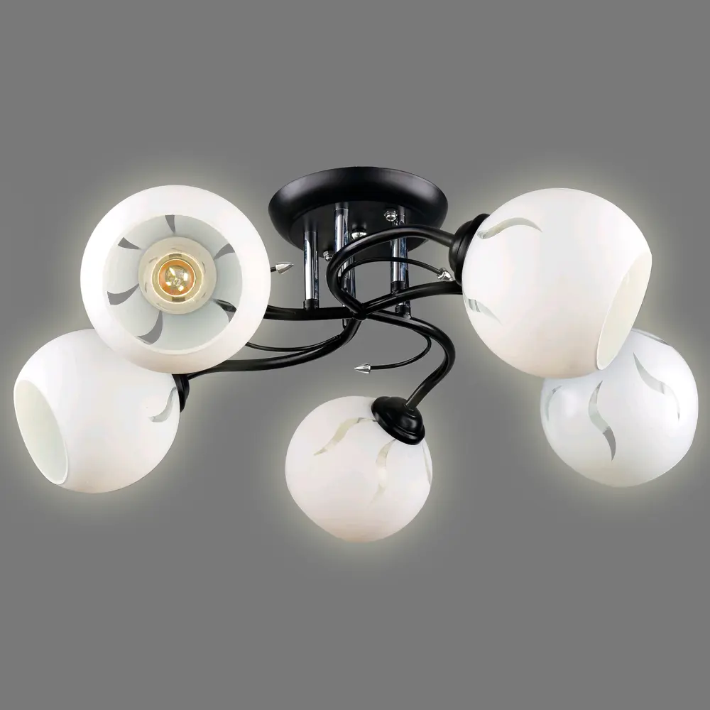 Люстра потолочная Рассвет 5 ламп 15 м² цвет белый КЛЮЧНИК STLM-2094610 - Вид №2