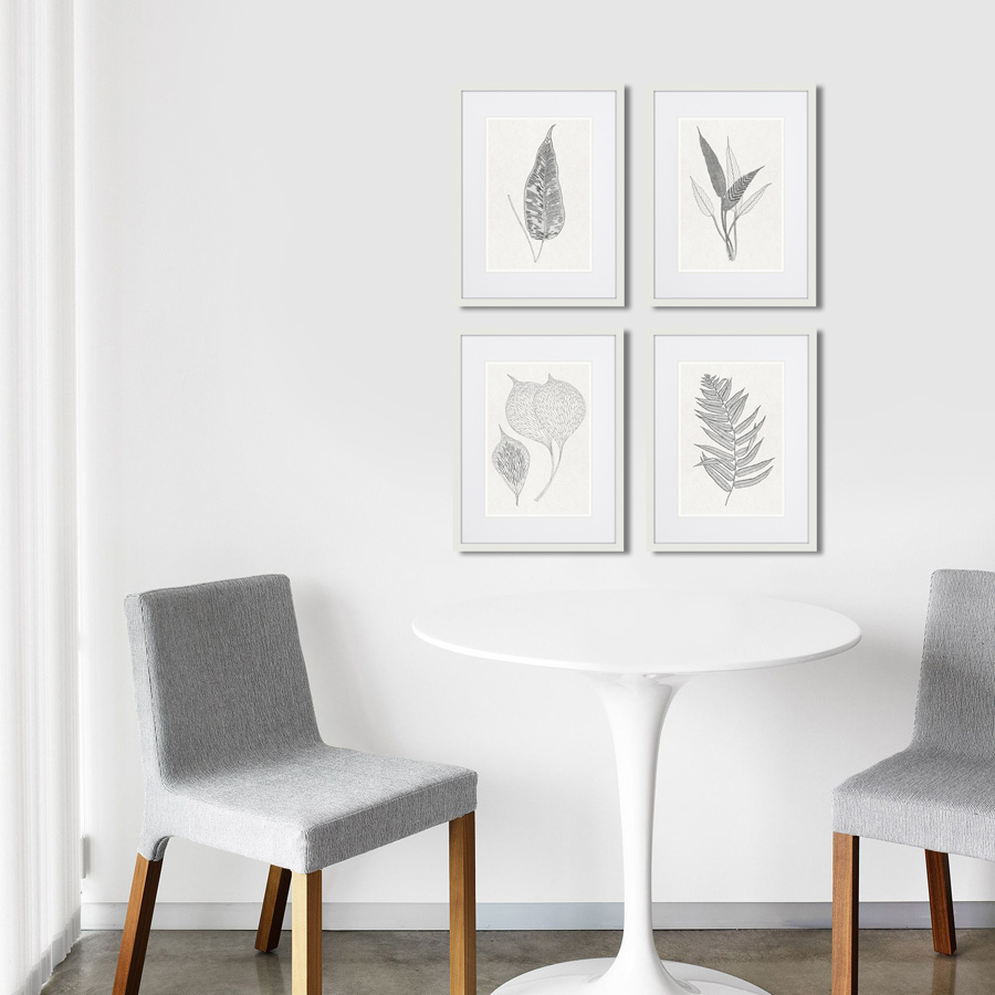 Картина в раме 42х32 см The fern collection №5 КАРТИНЫ В КВАРТИРУ  264464 Серый  - Вид №2