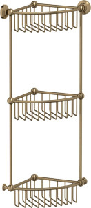 STI 509 Полочка-решетка угловая 3-х ярусная 23 cm 3SC STILMAR ANTIQUE BRONZE