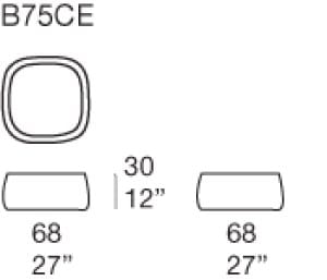 Квадратный садовый пуфик Paola Lenti ARCH-00137439 - Вид №2