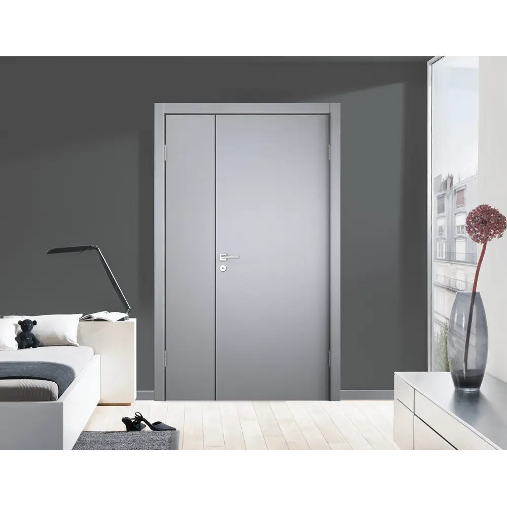 Дверь межкомнатная эмаль цвет серый (с притвором М3x21) VELLDORIS STLM-2075258 - Вид №2