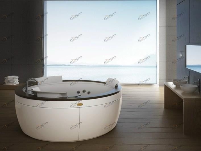 Jacuzzi® Отдельностоящая круглая гидромассажная ванна Nova sun-id-1413857
