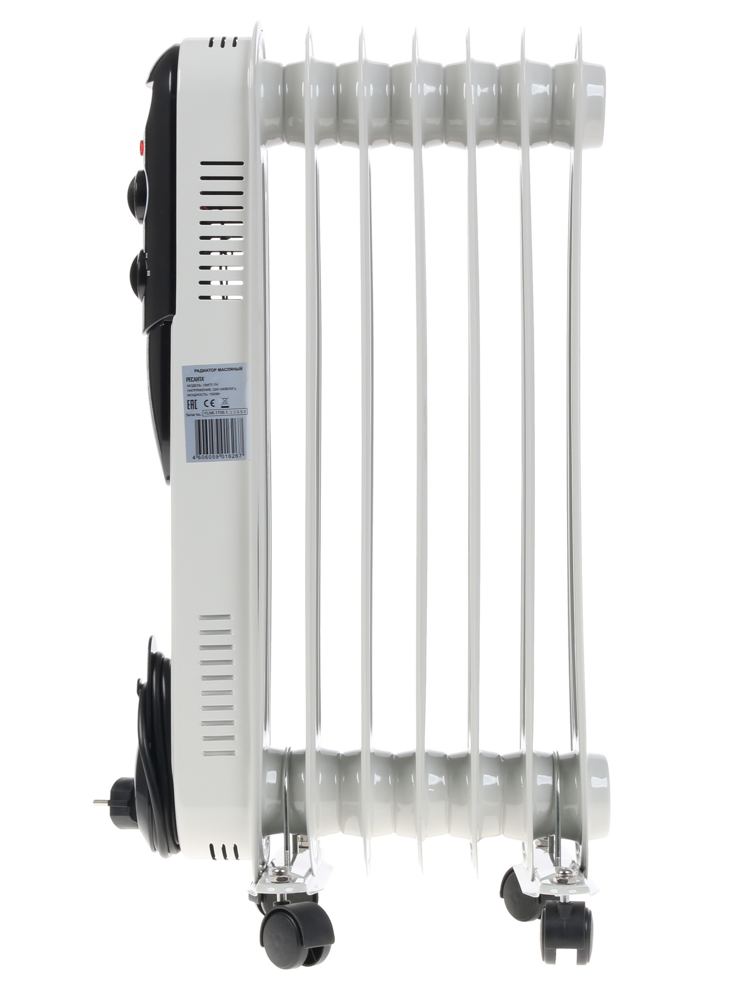 1076916 Масляный обогреватель Ресанта ОМПТ-7Н белый STDN-0080475 - Вид №4