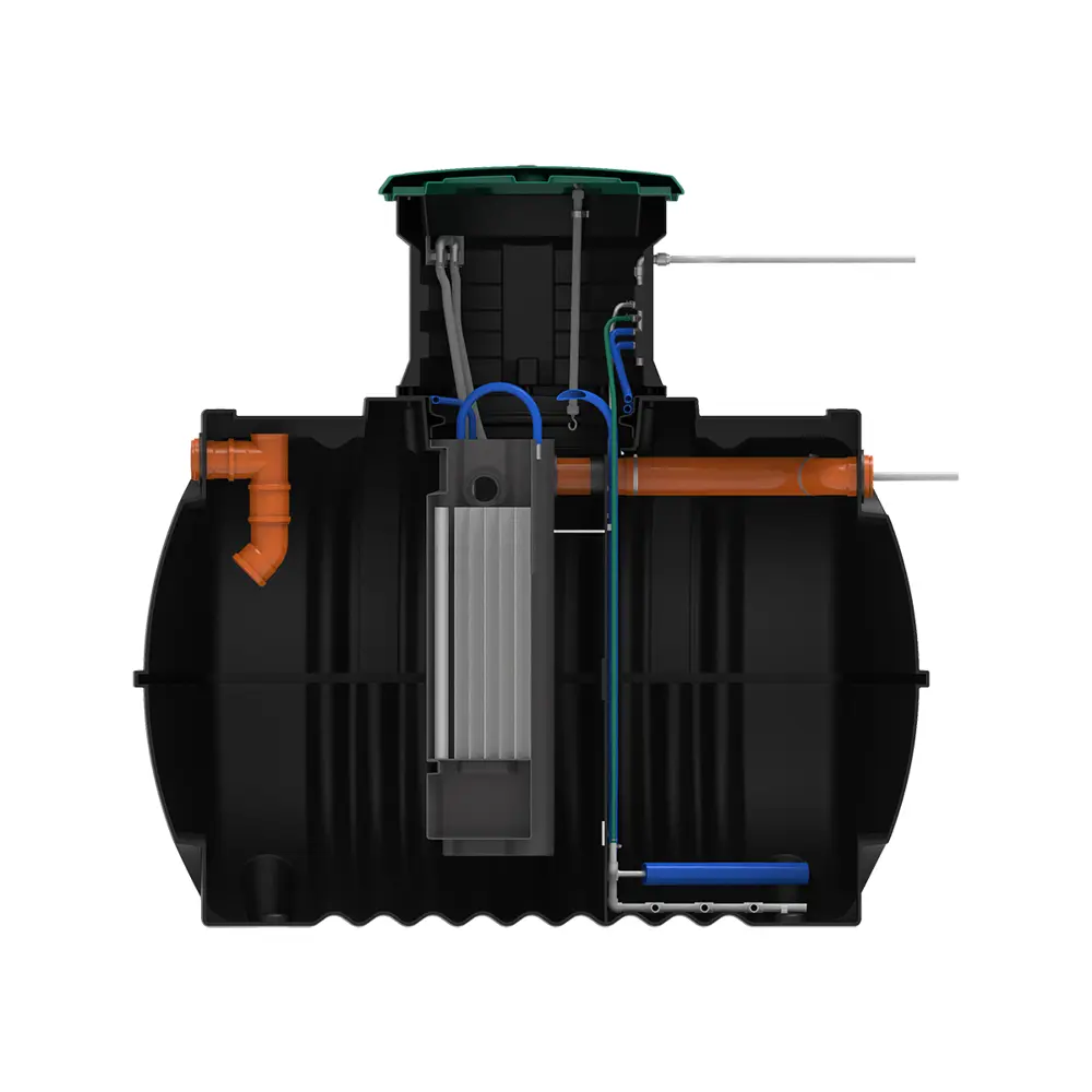 Станция биологической очистки четрыхкамерная Rostok Ground 8 Pro 3500 литров 1600 л/сутки STLM-2121561 - Вид №16