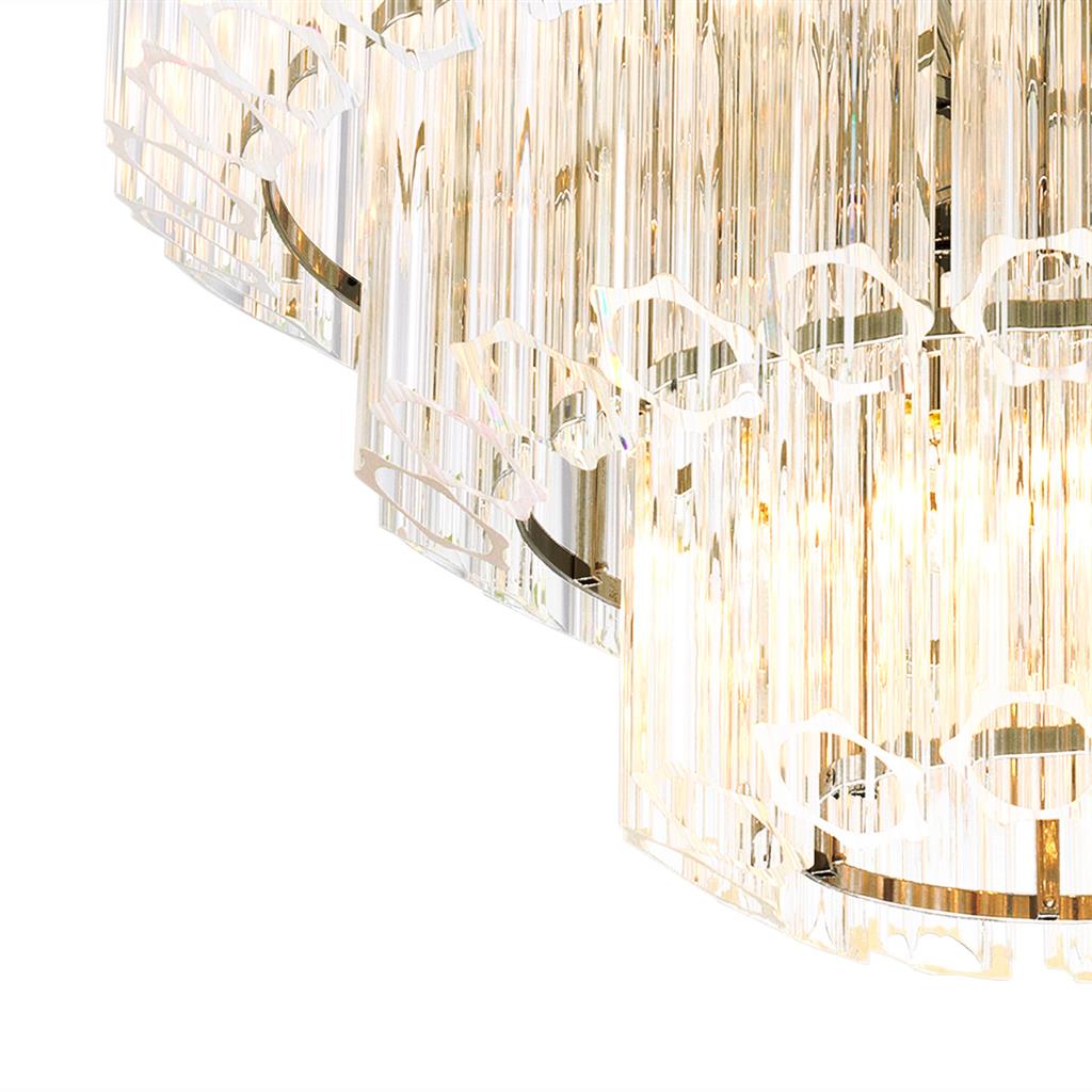 Люстра стеклянная 89х80 см прозрачная Vittoria KG0769P-12 DELIGHT COLLECTION ДИЗАЙНЕРСКИЕ 00-3883089 Прозрачный;серебро  - Вид №1
