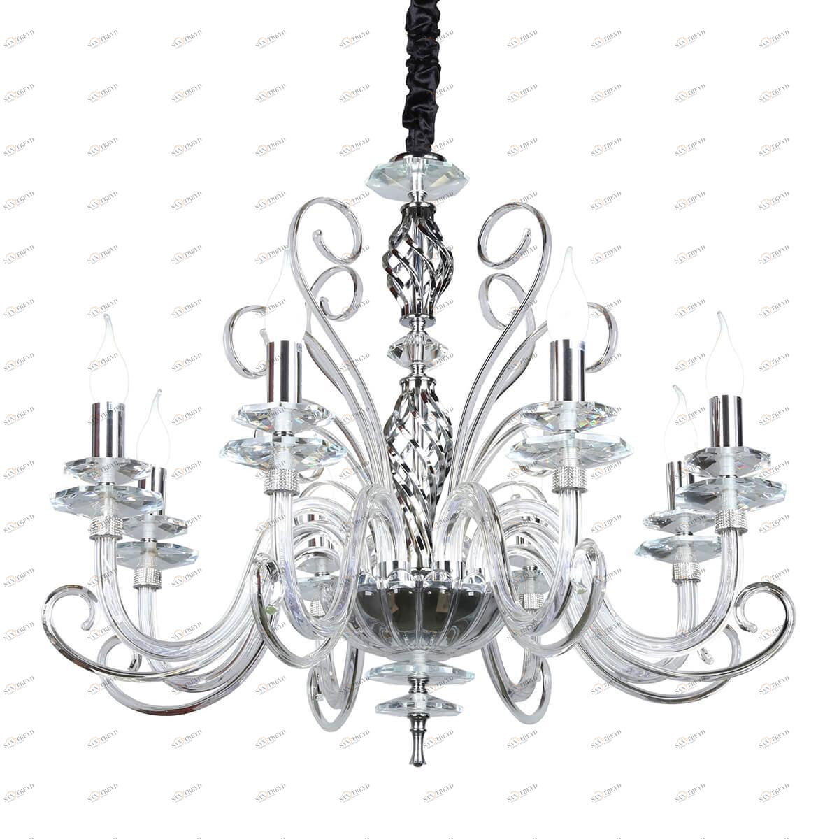 Подвесная люстра Omnilux Azzagulta OML-70303-08 OMNILUX ДИЗАЙНЕРСКИЕ, AZZAGULTA CHROME 187081 Хром 