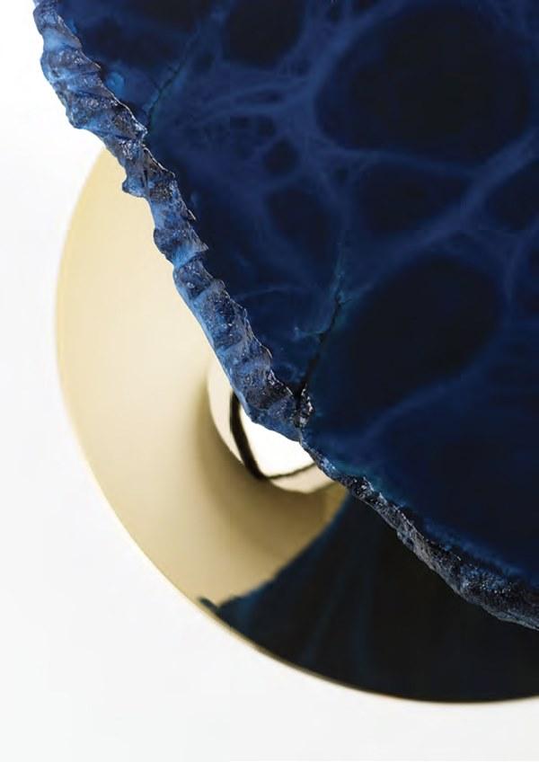 edra Журнальный столик с металлическим основанием и столешницей из алебастра  Cld010/020/030  - Вид №6