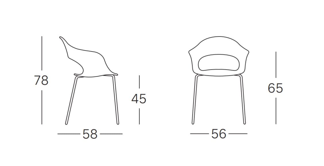 Стул из инженерного пластика с подлокотниками S-CAB Lady B ARCH-00054667 - Вид №7