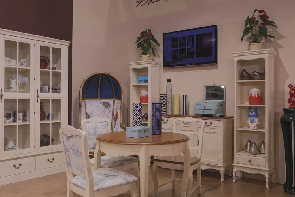 Обеденный стол круглый белый 120 см Mobilier de Maison ДОМАШНЯЯ ОБСТАНОВКА MOBILIER DE MAISON 017239 Бежевый;белый Santreyd  - Вид №11