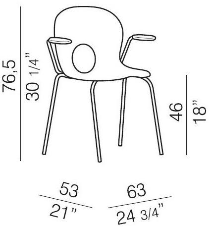 REXITE Стул из полипропилена штабелируемый с подлокотниками Olivia sun-id-1356192 - Вид №3