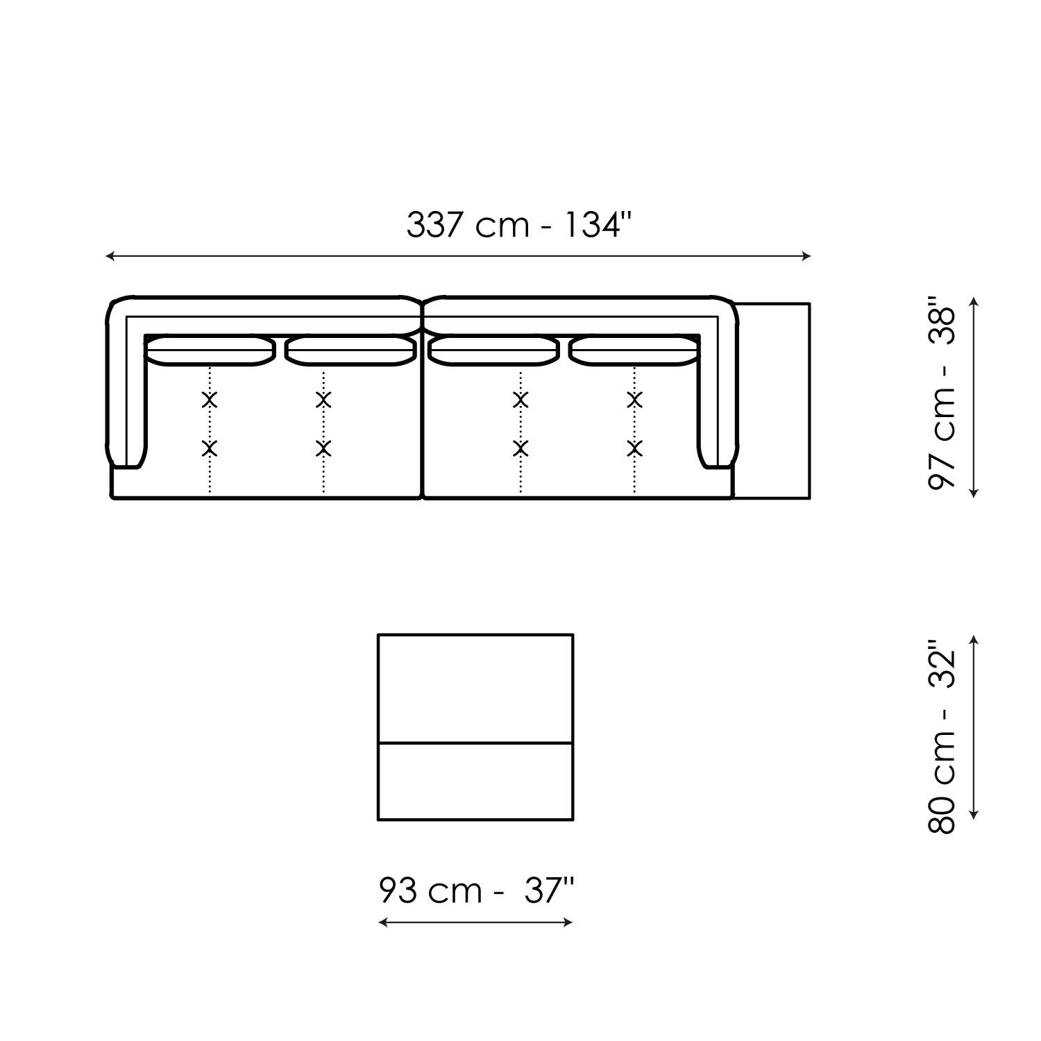 Тканевый диван с полуостровом BONALDO ALIANTE ARCH-00041242 - Вид №10