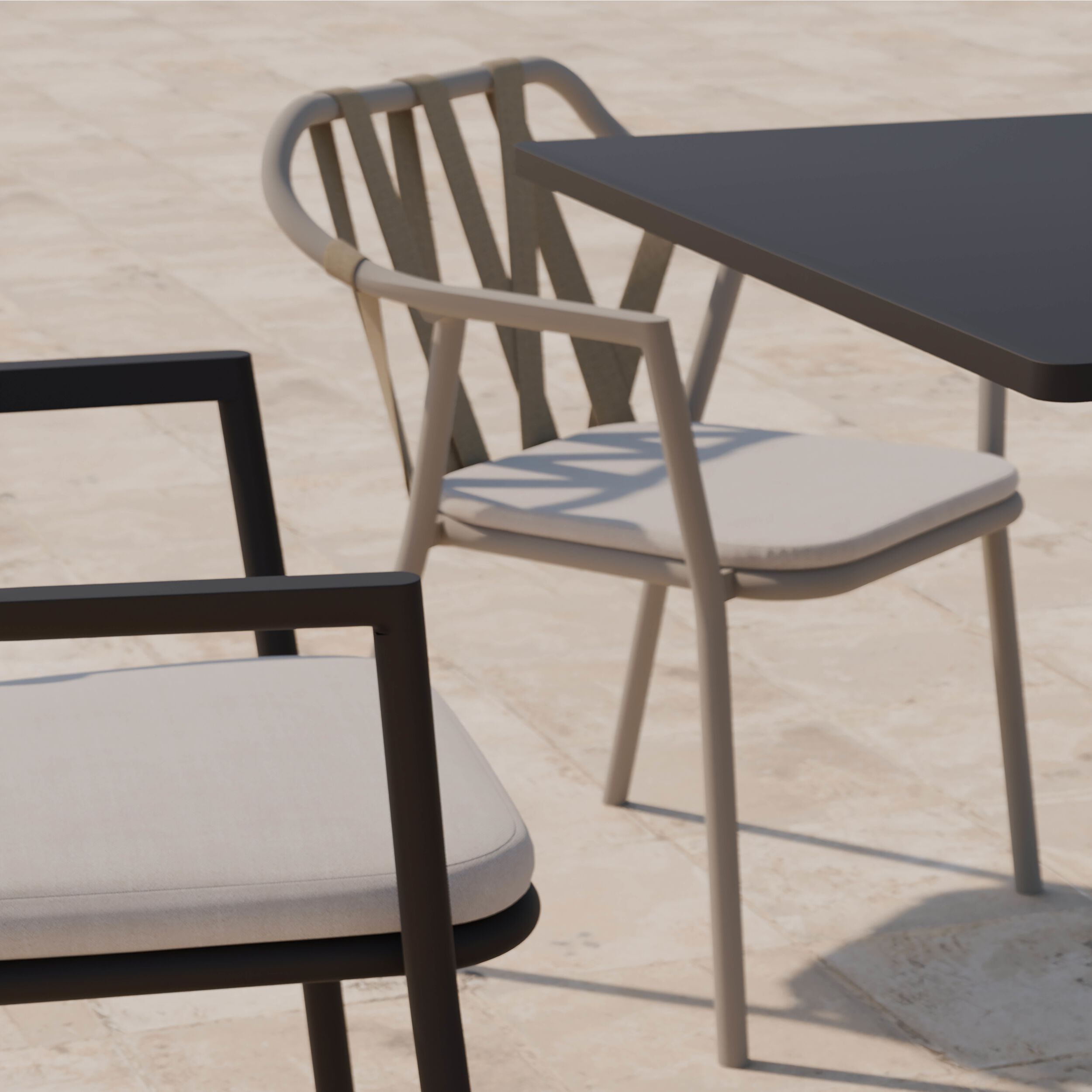 Алюминиевый садовый стул Sunbrella® с подлокотниками YAAZ Monte ARCH-00138219 - Вид №6