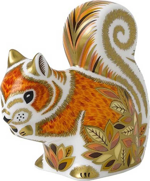 10575148 Royal Crown Derby Пресс-папье Royal Crown Derby "Осенняя белка" 8,5см Фарфор костяной 