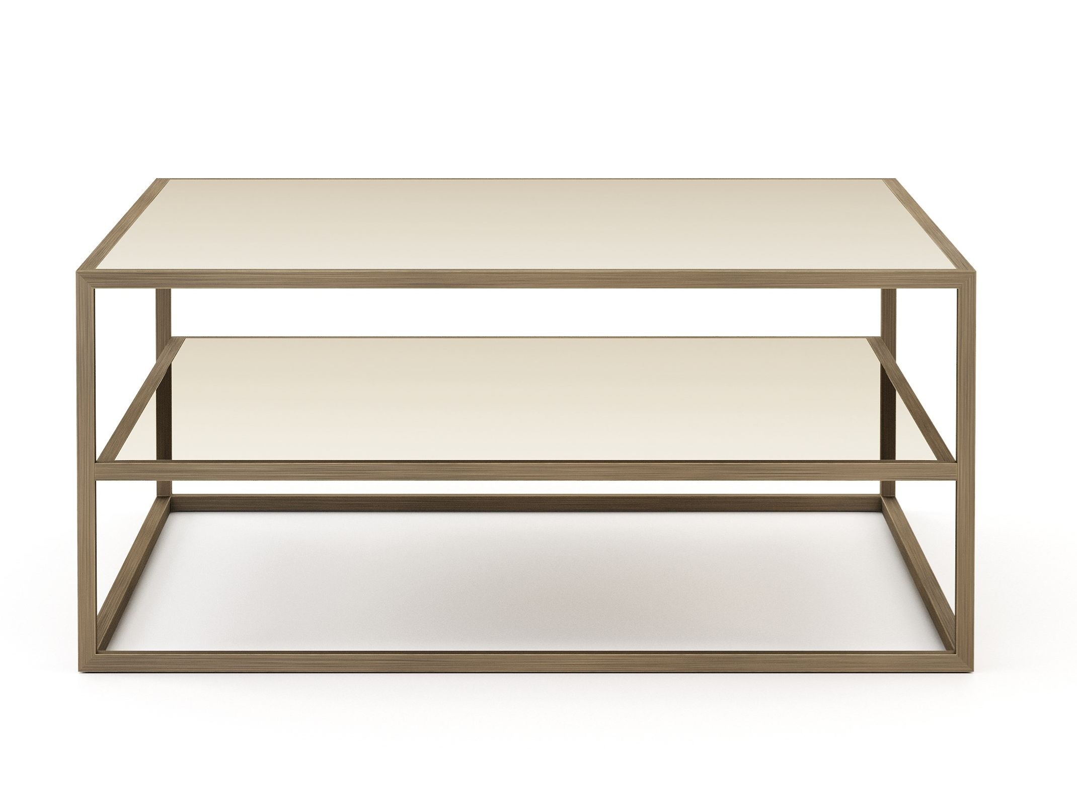 Деревянный квадратный низкий журнальный столик Stylish Club мост ARCH-00146196 - Вид №1