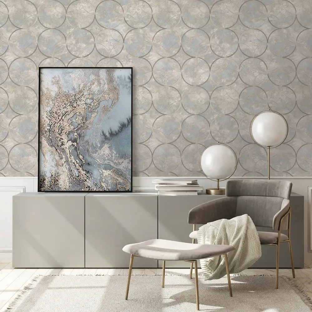 Обои флизелиновые Артекс Олимп тёмно-бежевые 1.06 м 10452-05 STLM-2078650 - Вид №2