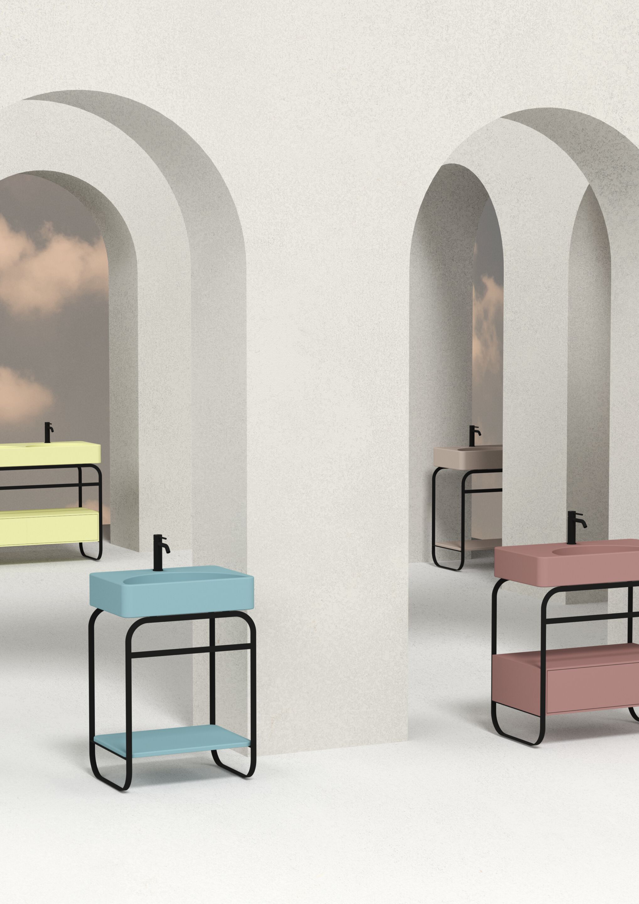 Раковина из нержавеющей стали со встроенной раковиной Alice Ceramica Lunaris ARCH-00085098 - Вид №2