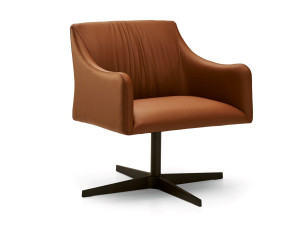 Кожаный спиц поворотный стул