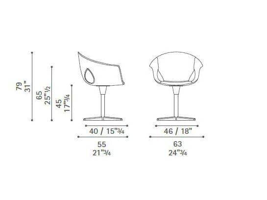 Кожаный стул с подлокотниками Poltrona Frau ARCH-00003262 - Вид №2