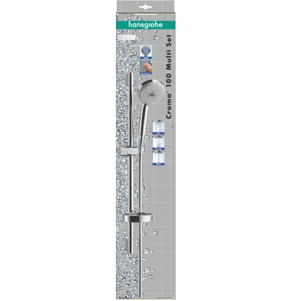 Душевой гарнитур Hansgrohe Croma 100 Multi 3 режима цвет хром 12301214 STLM-2013146 Без серии - Вид №3