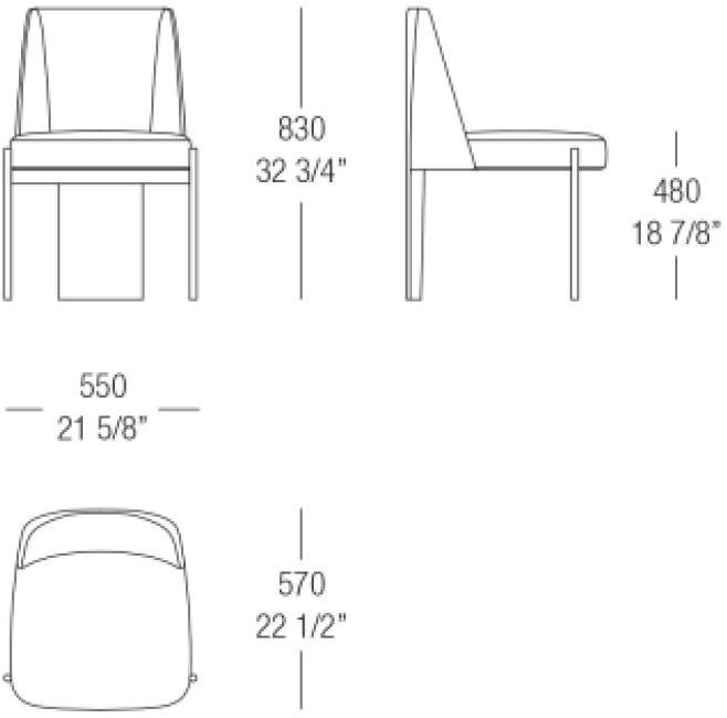 MisuraEmme Стул из мягкой ткани Misuraemme sun-id-1479483 - Вид №7