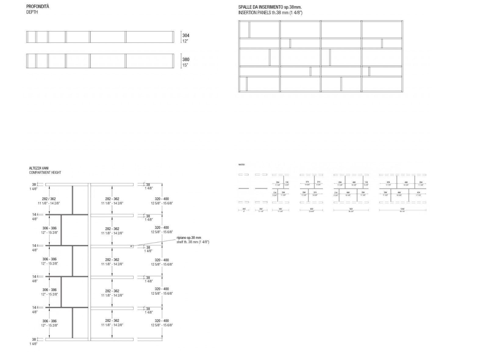 Деревянная угловая секционная Книжная полка MisuraEmme CROSSING ARCH-00041190 - Вид №1