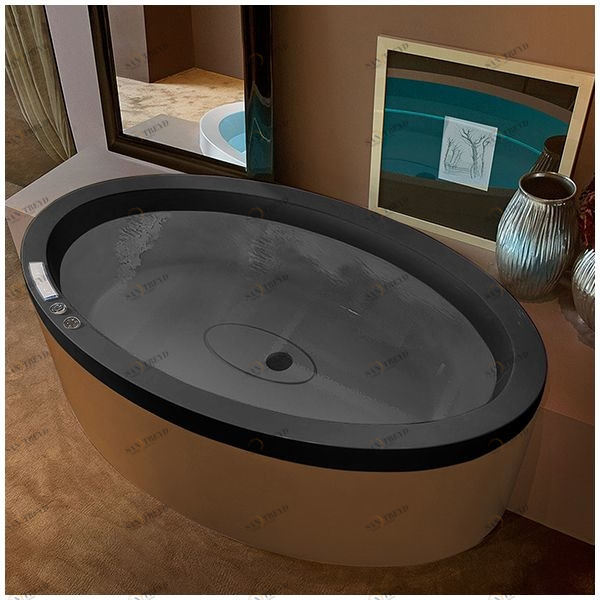 Ванна GRUPPO TREESSE Eos 190 VTL-V8491-C чёрная овальная VTLV8491C