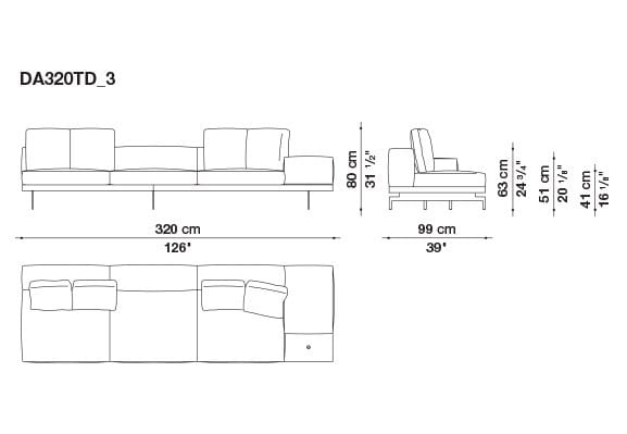3-местный тканевый диван B&B Italia док ARCH-00033457 - Вид №162