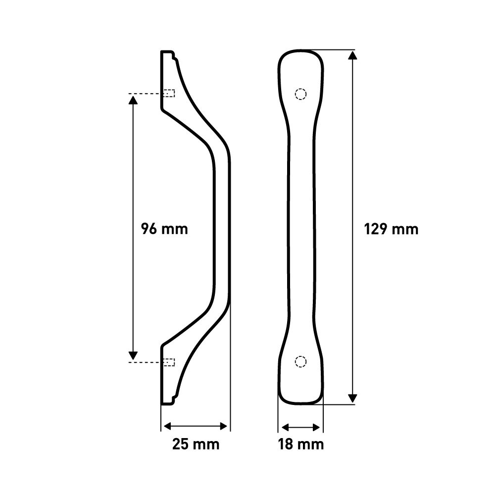 Мебельная ручка  Скоба, 96 мм, графит LJPS0162 Public Steel Россия  - Вид №4