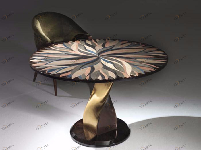 Rozzoni Круглый стол для гостиной из эвкалипта Milano Mi-209