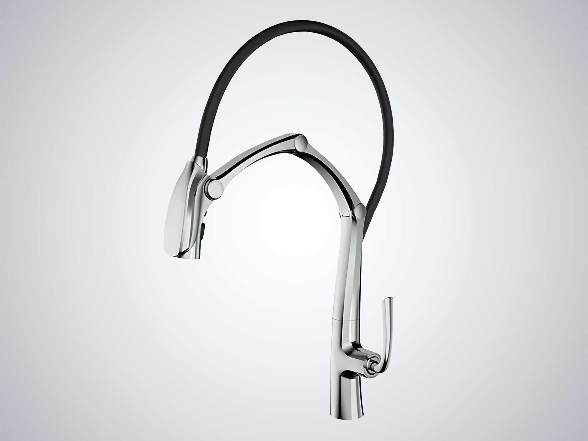 Однорычажный электронный кухонный смеситель со съемным ручным душем Fontana Showers DURCAL ARCH-00146974