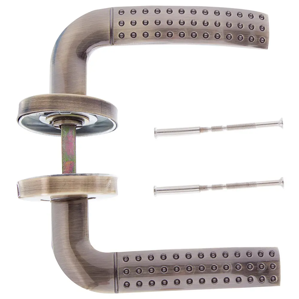 Ручки дверные на розетке ASS-S6311 цвет античная бронза EDSON STLM-2175210 - Вид №2