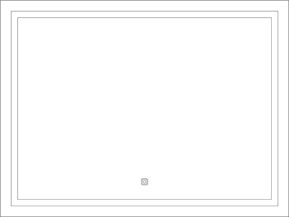 BY 2435 Зеркало со встроенным LED-светильником 24 W EVOFORM Ledline - Вид №1