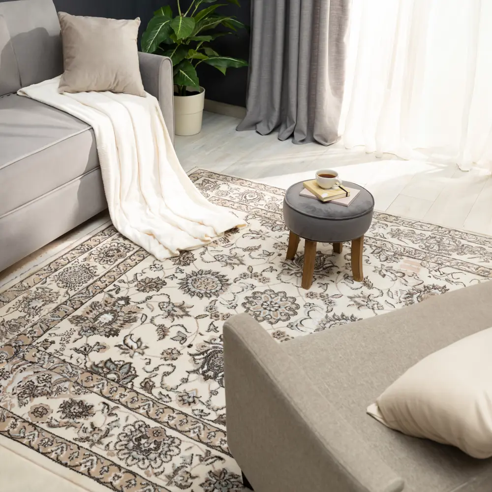 Ковер полипропилен Люкс L009 150x230 см цвет бежевый MERINOS STLM-2112285