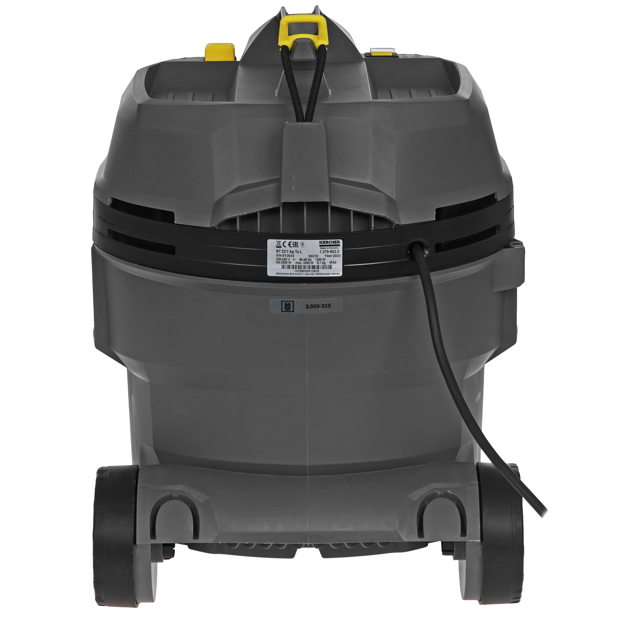 9074374 Пылесос Karcher NT 22/1 Ap Te L серый STDN-0110519 - Вид №3