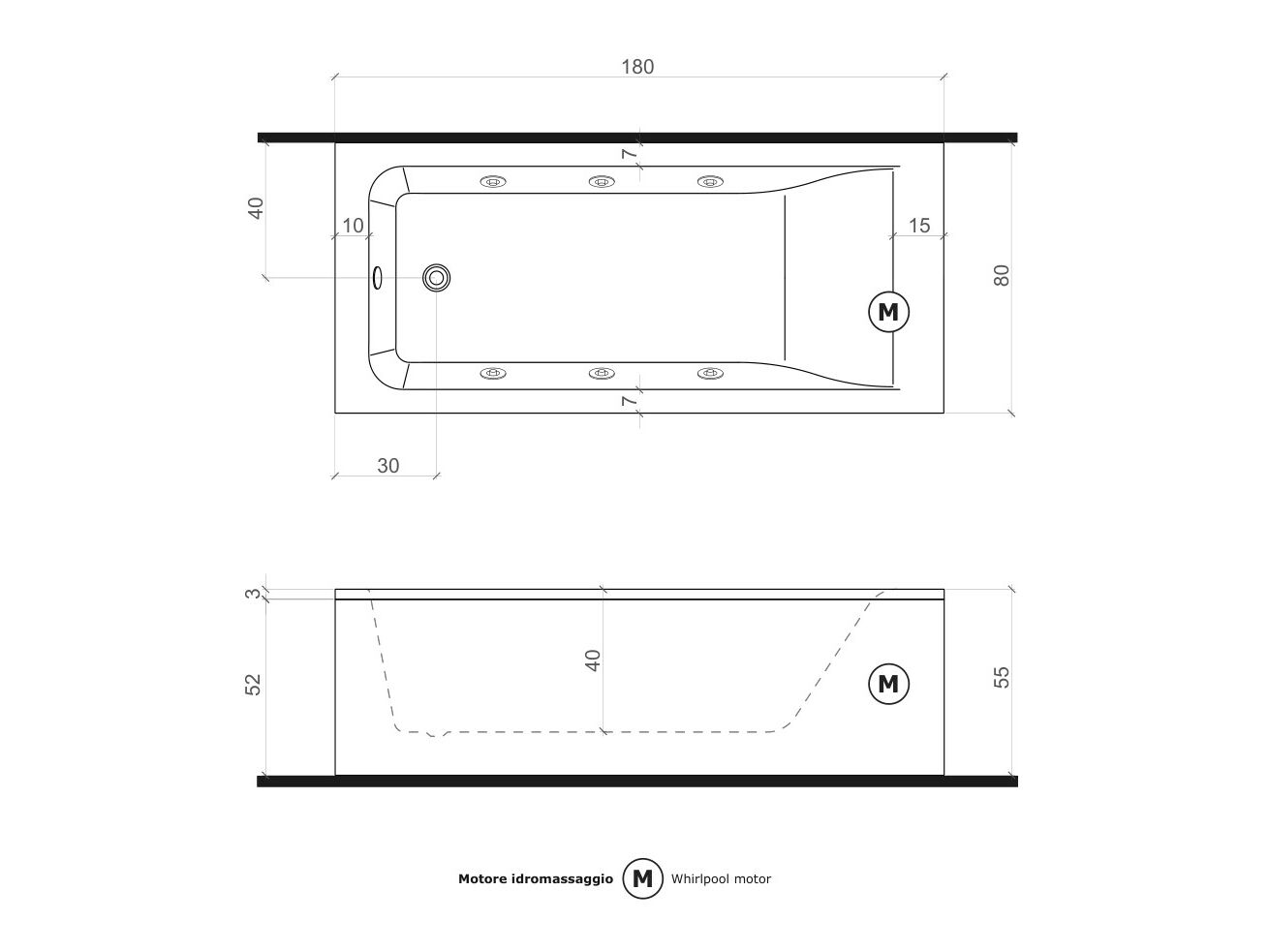 Прямоугольная ванна с гидромассажем Gruppo Treesse мебель для ванной комнаты - прямоугольные ванны ARCH-00052389 - Вид №3