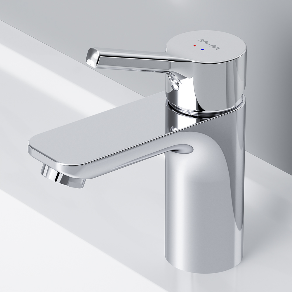 F85B82100 смеситель для умывальника с д/к излив 100 мм хром шт AM.PM X-Joy S  - Вид №2