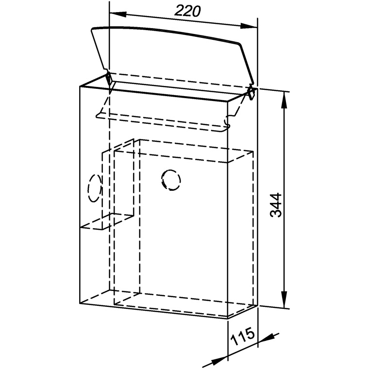 732240 Урна для гигиенических отходов с дозатором гигиенических пакетов WP177-1 WAGNER_EWAR A-LINE Wagner Ewar  - Вид №1