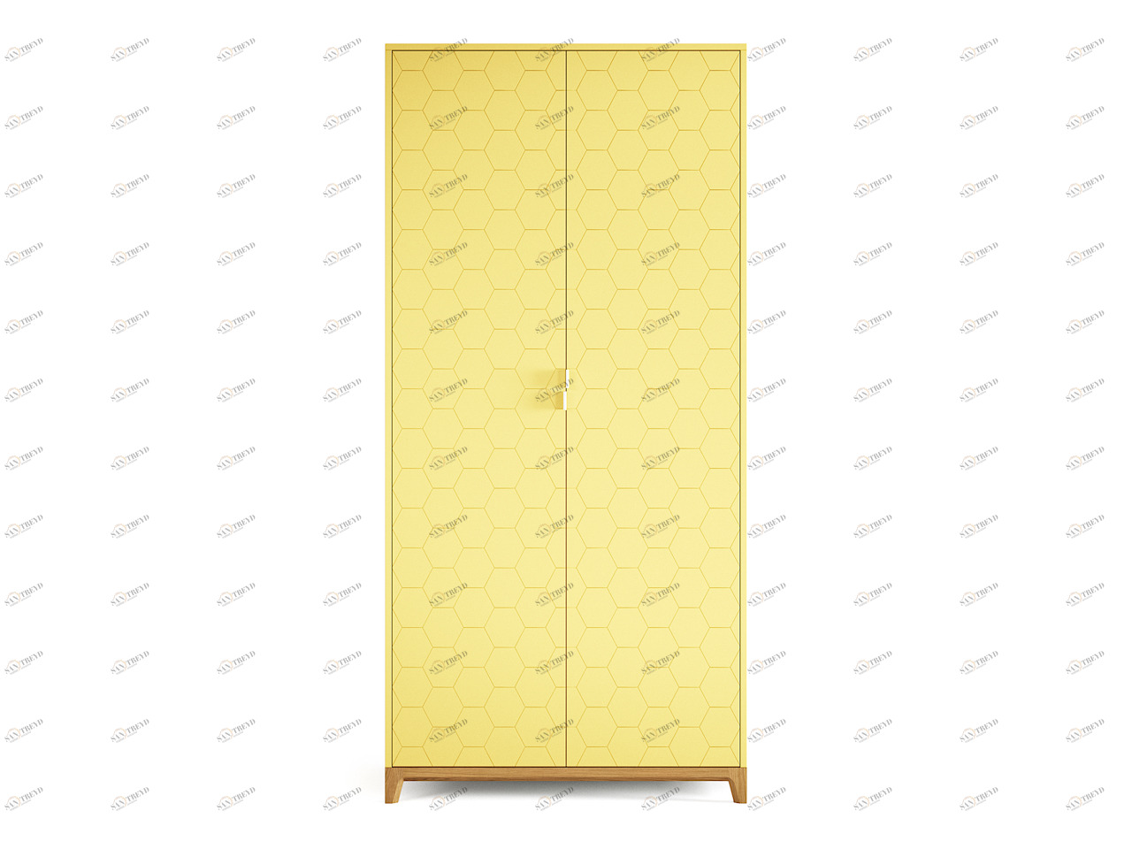 Шкаф распашной двухдверный желтый Case №3 THE IDEA  210426 Желтый 