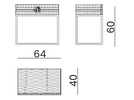 Деревянная прямоугольная прикроватная тумбочка с ящиком Bizzotto Italia Symphony-Infinity ARCH-00022832 - Вид №4