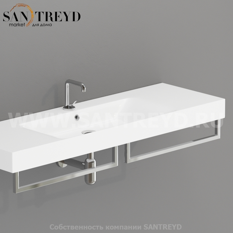 911901 Полотенцедержатель 640 мм ФРОНТАЛЬНЫЙ dx и sx для арт. 3535, цвет Хромированный Kerasan Cento Италия