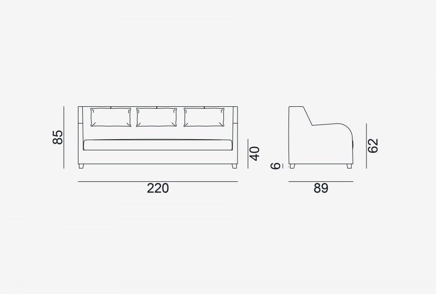 Gervasoni 4-х местный тканевый диван Next / spin sun-id-1424975 - Вид №2