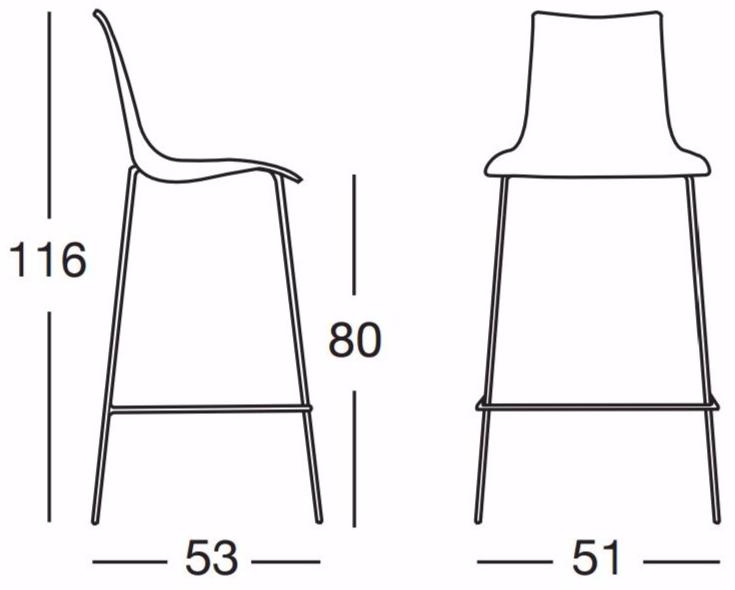 SCAB DESIGN Табурет из технополимера Wave sun-id-1449053 - Вид №1