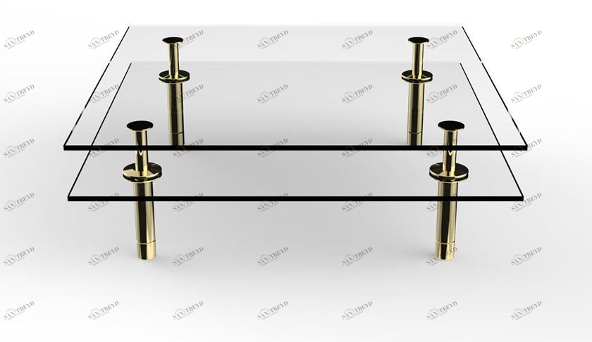 GHIDINI1961 Квадратный хрустальный журнальный столик Legs sun-id-1356302